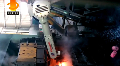 机器人应用热锻感应加热炉